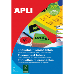 Apli fluorescerente etiketten 64 x 33,9 mm (b x h) oranje