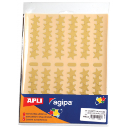 Agipa metallic stickers, blister met 288 stuks, goud en zilver, ster 20 mm