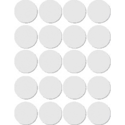 Apli ronde etiketten in etui diameter 19 mm, wit, 120 stuks, 20 per blad (2663)