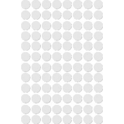 Apli ronde etiketten in etui diameter 8 mm, wit, 480 stuks, 96 per blad (1183)