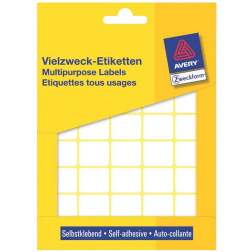 Avery Zweckform 3318 mini etiketten ft 22 x 18 mm (b x h), 1.200 etiketten, wit