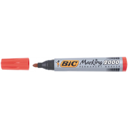 Bic permanent marker 2000-2300 rood, schrijfbreedte 1,7 mm, ronde punt