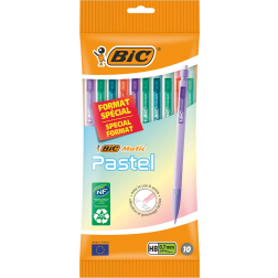 BicMatic pastel vulpotlood, blister van 10 stuks, assorti