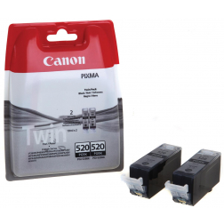Canon inktcartridge PGI-520PGBK, 324 pagina's, OEM 2932B012, duopack, zwart