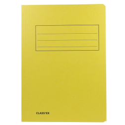 Class'ex dossiermap, 3 kleppen ft 23,7 x 34,7 cm (voor ft folio), geel