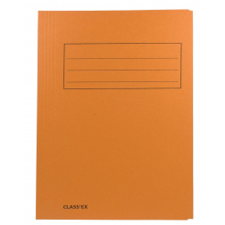 Class'ex dossiermap, 3 kleppen ft 23,7 x 34,7 cm (voor ft folio), oranje