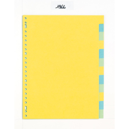 Class'ex tabbladen 12 tabs (zonder inlegvel), 23-gaatsperforatie, karton, geassorteerde kleuren
