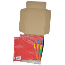 Class'ex tabbladen 5 tabs, ft A4, 11-gaatsperforatie, karton, geassorteerde kleuren