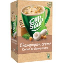 Cup-a-Soup champignon crème met croutons, pak van 21 zakjes