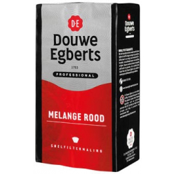 Douwe Egberts gemalen koffie voor snelfilters Rood, pak van 500 g