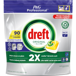 Dreft Original Lemon vaatwastabletten, pak van 90 capsules