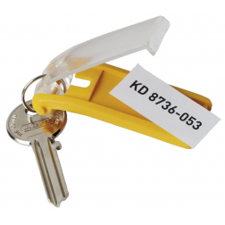 Durable sleutelhanger Key Clip, geel, pak van 6 stuks