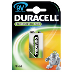 Duracell oplaadbare batterij 9V, op blister