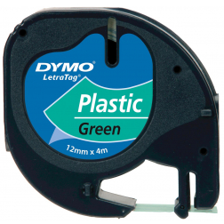 Dymo LetraTAG tape 12 mm, plastic groen