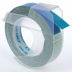 Dymo tape 9 mm voor lettertang Omega, blauw
