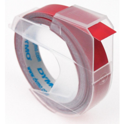Dymo tape 9 mm voor lettertang Omega, rood