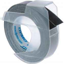 Dymo tape 9 mm voor lettertang Omega, zwart