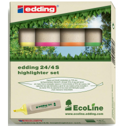 Edding Markeerstift Ecoline e-24 etui van 4 stuks in geassorteerde kleuren