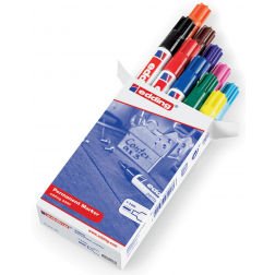 Edding permanent marker e-3300 doos van 10 stuks in geassorteerde kleuren