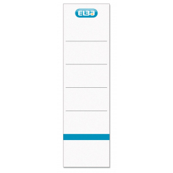 Elba rugetiketten rug van 8 cm, ft 19x5,4 cm, wit 10 st
