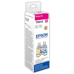 Epson inktfles T664, 6.500 pagina's, OEM C13T664340, magenta