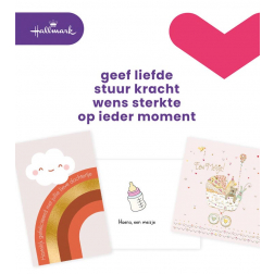 Hallmark navulset wenskaarten, geboorte dochter, pak van 6 stuks