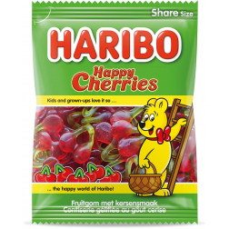 Haribo snoep kersen, zak van 185 g