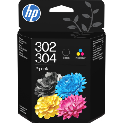 HP inktcartridge 302/304, 100 - 120 pagina's, OEM B82L1AE, 1 x zwart en 1 x 3 kleuren