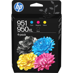 HP inktcartridge 950 XL en 951, 700 - 2.300 pagina's, OEM C3WK1AE, 1 x zwart XL en 1 x 3 kleuren