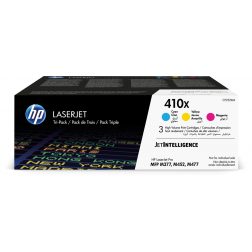 HP toner 410X, 5.000 pagina's, OEM CF252XM, cyaan, magenta en geel