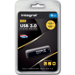 Integral USB stick 3.0, 16 GB, zwart