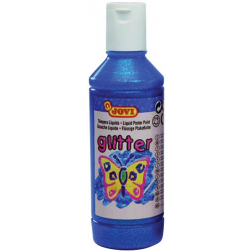 Jovi Plakkaatverf Glitter flacon van 250 ml, blauw