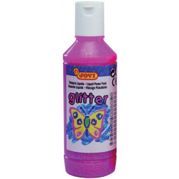 Jovi Plakkaatverf Glitter flacon van 250 ml, roze