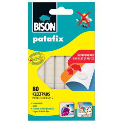 Bison Patafix kleefpads, blister met 80 stuks