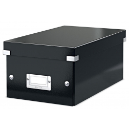 Leitz WOW opbergdoos DVD Click & Store, zwart