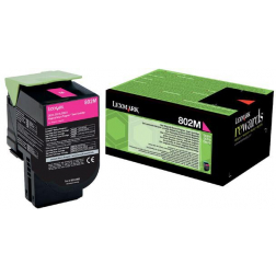 Lexmark Return Program toner 802, 1.000 pagina's, OEM 80C20M0, magenta