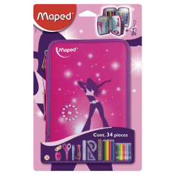 Maped gevulde pennenzak girly 34-delig