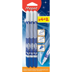 Maped inktuitwisser blister 4 + 2 stuks