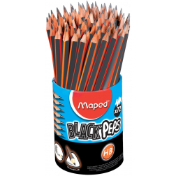 Maped potlood Black'Peps HB, pot met 72 stuks, met gum