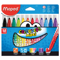 Maped viltstift Color'Peps Jumbo Early Age, etui van 12 stuks, assorti