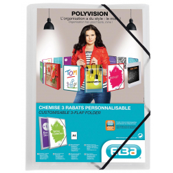 OXFORD Polyvision elastomap, formaat A4, uit PP, transparant