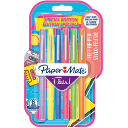 Paper Mate viltstift Flair Retro, blister van 6 stuks