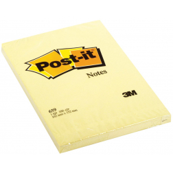 Post-it Notes, ft 102 x 152 mm, geel, blok van 100 vel