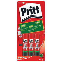 Pritt plakstift 3 x 11 g, op blister