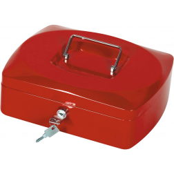 Q-CONNECT geldkoffer, 255 x 200 x 85 mm, rood