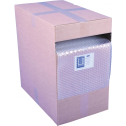 Q-CONNECT luchtkussenfolie, in dispenserdoos, 28,5 cm x 50 meter, transparant