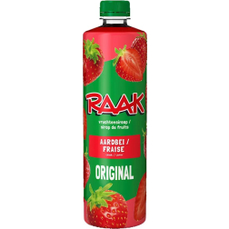 Raak siroop aardbei, fles van 75 cl