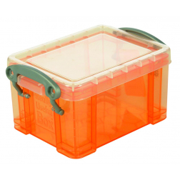 Really Useful Box 0,33 liter visitekaarthouder, transparant oranje