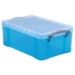 Really Useful Box opbergdoos 9 liter, transparant helblauw