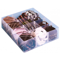 Really Useful Box, office divider met 12 vakjes, transparant